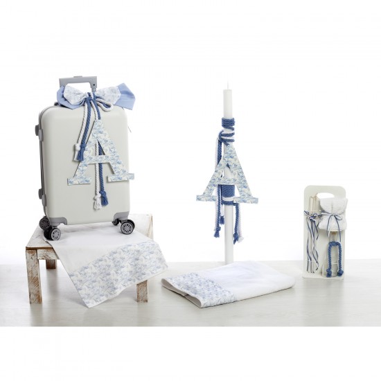 Σετ Βάπτισης Βαλίτσα "Vintage Blue Dreams" 2629