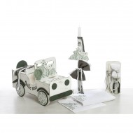 Σετ Βάπτισης Ξύλινο Αυτοκίνητο "Vintage Safari Explorer" 2631