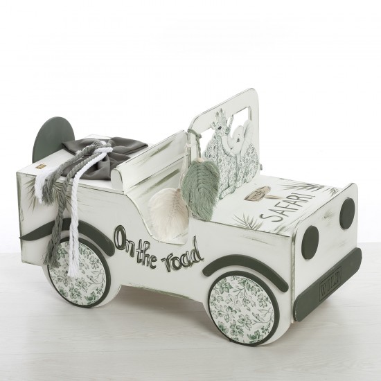 Σετ Βάπτισης Ξύλινο Αυτοκίνητο "Vintage Safari Explorer" 2631
