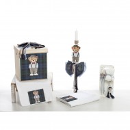 Σετ Βάπτισης Κουτί "Royal Plaid Collection" με Αρκουδάκι 2622