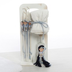 Σετ Βάπτισης Κουτί "Royal Plaid Collection" με Αρκουδάκι 2622