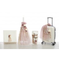 Σετ βάπτισης ΣΚΒ-2432 Χρυσό μονόγραμμα