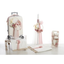 Σετ Βάπτισης Τρόλεϊ "Romantic Floral Collection"