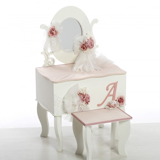 Σετ Βάπτισης Μπουντουάρ "Signature Rose" με Μονόγραμμα