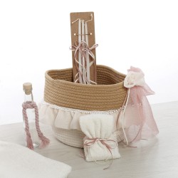 Σετ Βάπτισης Καλάθι "Rustic Romance Collection" 2609