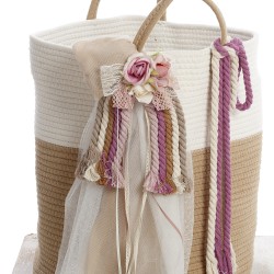 Σετ Βάπτισης Καλάθι "Macrame Rainbow Collection"