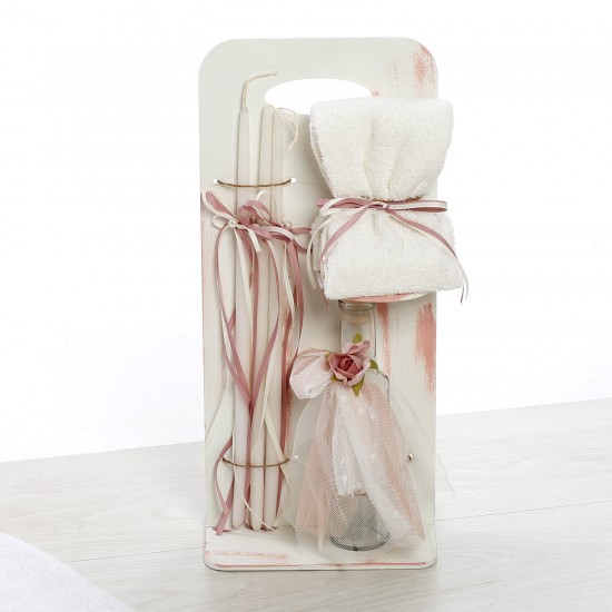 Σετ Βάπτισης Εξάγωνο Κουτί "Pink Bear"