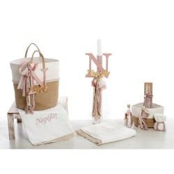 Σετ Βάπτισης Καλάθι "Signature Boho" με Όνομα