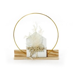 Ξύλινο γούρι με plexiglass ΧΡ-2464